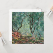 Olijfbomen in de tuinen Moreno (door Monet) Kaart (Voorkant / Achterkant in situ)