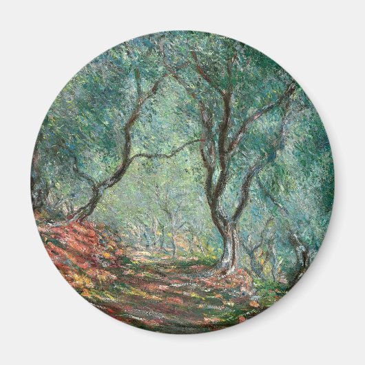 Olijfbomen in de tuinen Moreno (door Monet) Magneet (Voorkant)