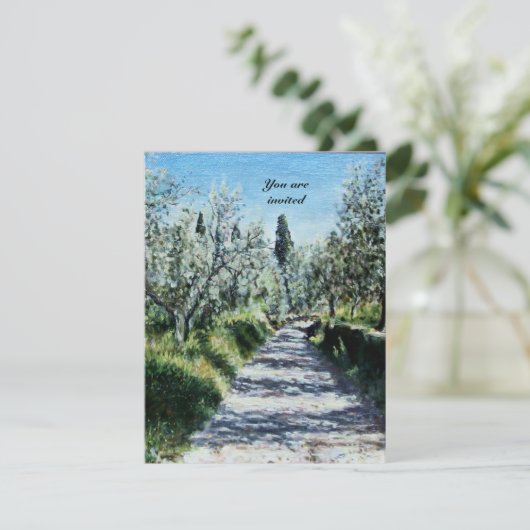 OLIJFBOMEN IN FLORENCE KAART (Staand voorkant)