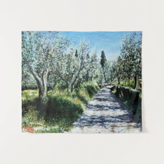 OLIJFBOMEN IN HET ZIN VAN RIMAGGIO Toscane Wandkleed (Voorkant (horizontaal))