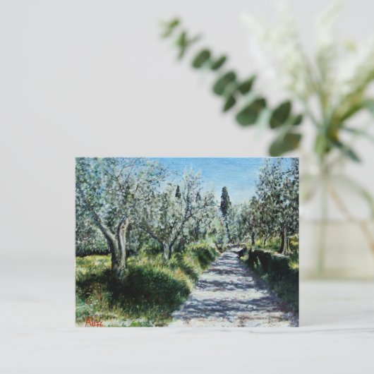 OLIJFBOMEN IN RIMAGGIO BRIEFKAART (Staand voorkant)
