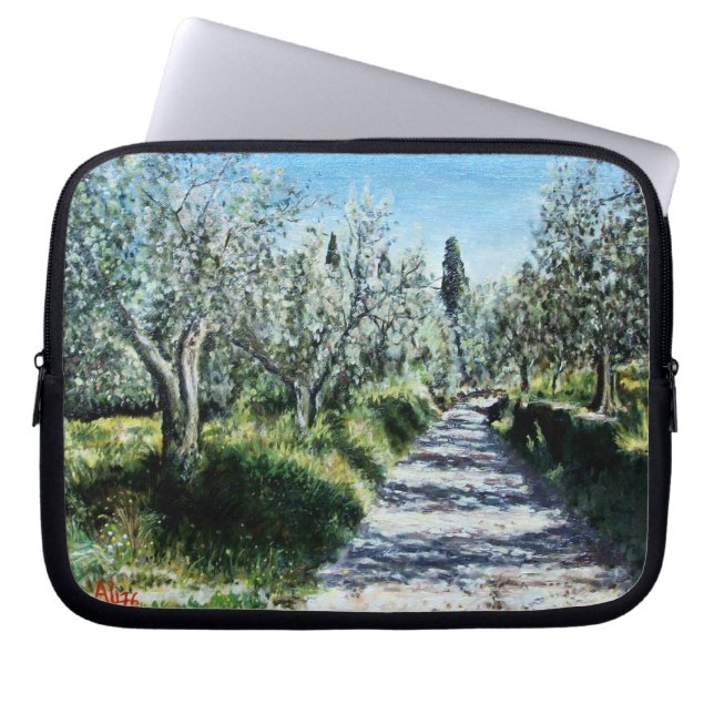 OLIJFBOMEN IN RIMAGGIO TUSCANY LAPTOP SLEEVE (Voorkant)