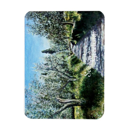 OLIJFBOMEN IN RIMAGGIO TUSCANY MAGNEET (Verticaal)