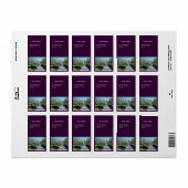 OLIJFBOMEN IN RIMAGGIO zwart-wit blauw Etiket (Full Sheet)