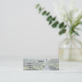 OLIJFBOMEN IN RIMAGGIO zwart-wit blauw Mini Visitekaartje (Staand voorkant)