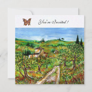 OLIJFBOMEN IN TUSCANIE,geel groen wit Kaart