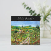 OLIJFBOMEN IN TUSCANIE,geel groen zwart Kaart (Staand voorkant)