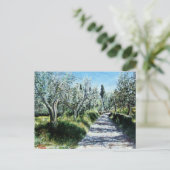 OLIJFBOMEN IN TUSCANY BRIEFKAART (Staand voorkant)