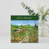 OLIJFBOMEN IN TUSCANY, groen zwart Kaart (Staand voorkant)
