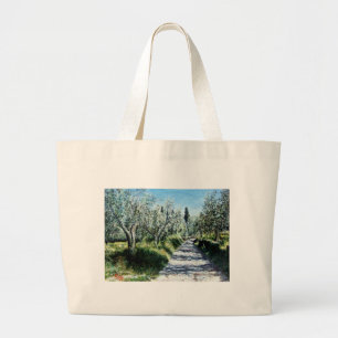OLIJFBOMEN IN TUSCANY LANDSCAPE GROTE TOTE BAG