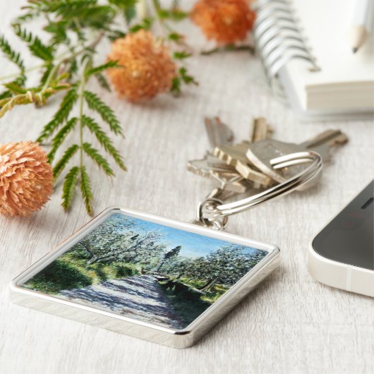 OLIJFBOMEN IN TUSCANY LANDSCAPE SLEUTELHANGER (Zijkant)