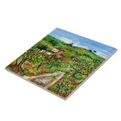 OLIJFBOMEN IN TUSCANY LANDSCAPE TEGELTJE (Zijkant)