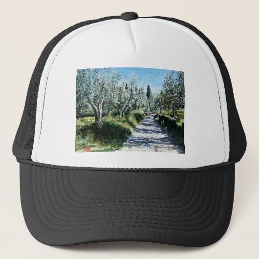 OLIJFBOMEN IN TUSCANY LANDSCAPE TRUCKER PET (Voorkant)