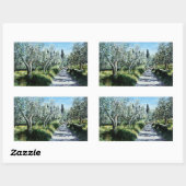 OLIJFBOMEN IN TUSCANY RECHTHOEKIGE STICKER (Vel)