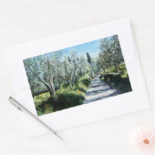 OLIJFBOMEN IN TUSCANY RECHTHOEKIGE STICKER (Envelop)