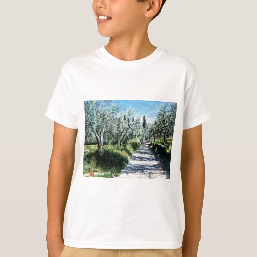 OLIJFBOMEN IN TUSCANY T-SHIRT (Voorkant)