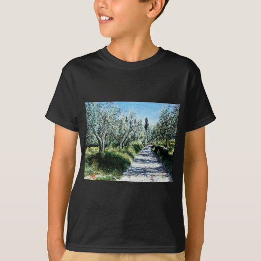 OLIJFBOMEN IN TUSCANY T-SHIRT (Voorkant)