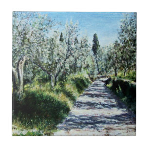 OLIJFBOMEN IN TUSCANY TEGELTJE