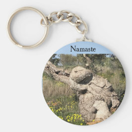 Olijfbomen in Yoga-positie Sleutelhanger