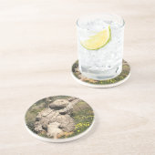 Olijfbomen in Yoga-positie Zandsteen Onderzetter (Zijkant)