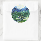 Olijfbomen met Alpilles (1889) Van Gogh Fine Art Ronde Sticker (Tas)