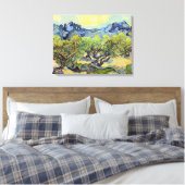 Olijfbomen met Alpilles door Vincent van Gogh Canvas Afdruk (Insitu (Slaapkamer))