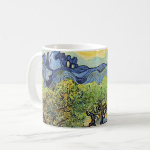 Olijfbomen met Alpilles door Vincent van Gogh Koffiemok
