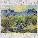 Olijfbomen met Alpilles door Vincent van Gogh Legpuzzel<br><div class="desc">Olijfbomen met de Alpilles in de achtergrond door Vincent van Gogh is een kunstschilderij van het impressionisme. Een boomgaard op een boerderij vol met olijffruitbomen met een uitzicht van een bergketen op afstand. Het is een van de ruim twaalf landschappen van olijfbomen die van Gogh heeft geschilderd terwijl hij in...</div>