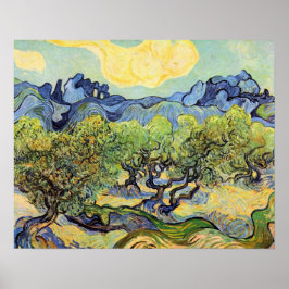 Olijfbomen met Alpilles door Vincent van Gogh Poster