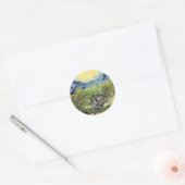 Olijfbomen met Alpilles door Vincent van Gogh Ronde Sticker (Envelop)
