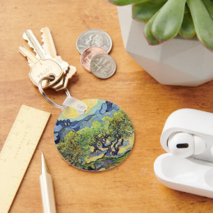 Olijfbomen met Alpilles door Vincent van Gogh Sleutelhanger