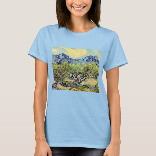Olijfbomen met Alpilles door Vincent van Gogh T-shirt (Voorkant)