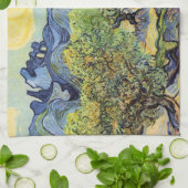 Olijfbomen met Alpilles door Vincent van Gogh Theedoek (Gevouwen)