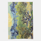 Olijfbomen met Alpilles door Vincent van Gogh Theedoek (Verticaal)