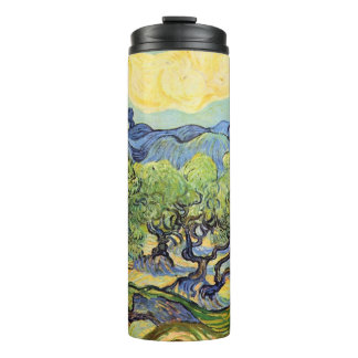 Olijfbomen met Alpilles door Vincent van Gogh Thermosbeker