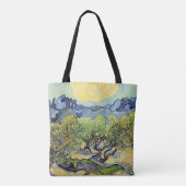 Olijfbomen met Alpilles door Vincent van Gogh Tote Bag (Achterkant)
