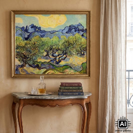 Olijfbomen met Alpilles van Vincent van Gogh Poster