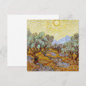 Olijfbomen met gele hemel en zon (Voorkant / Achterkant)