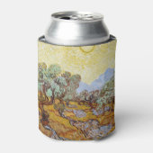 Olijfbomen met gele hemel en zon blikjeskoeler (Blikje Voorkant)