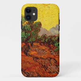 Olijfbomen met gele hemel en zon Case-Mate iPhone case