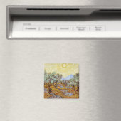 Olijfbomen met gele hemel en zon magneet (Insitu (Vaatwasser))