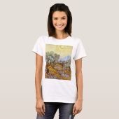 Olijfbomen met gele hemel en zon t-shirt (Voorkant volledig)