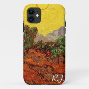 Olijfbomen met gele lucht en zon, van Gogh Case-Mate iPhone Case