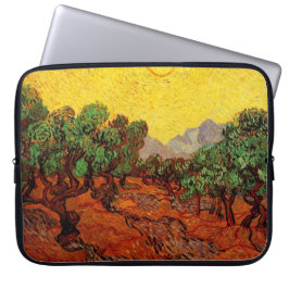 Olijfbomen met Yellow Sky en Sun, van Gogh Laptop Sleeve