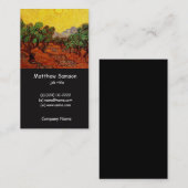 Olijfbomen met Yellow Sky en Sun, van Gogh Visitekaartje (Voorkant / Achterkant)