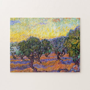 Olijfbomen, Oranje Sky Van Gogh Vincent Legpuzzel