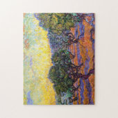 Olijfbomen, Oranje Sky Van Gogh Vincent Legpuzzel (Verticaal)