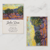 Olijfbomen, Oranje Sky Van Gogh Vincent Visitekaartje (Voorkant / Achterkant)