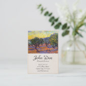 Olijfbomen, Oranje Sky Van Gogh Vincent Visitekaartje (Staand voorkant)