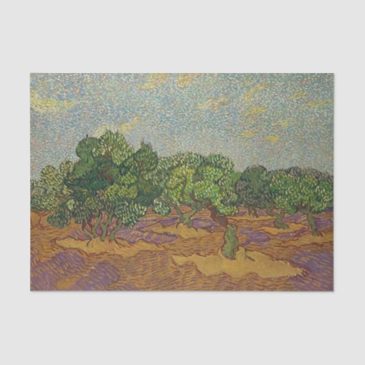Olijfbomen, Van Gogh, ontkoppeling Tissuepapier (Voorkant)
